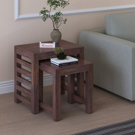 Cairo Solid Sheesham Wood Nesting Stools - 3 Years Warranty