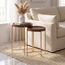 Tray Solid Sheesham Wood End Table With Iron Stand - 3 Years Warranty