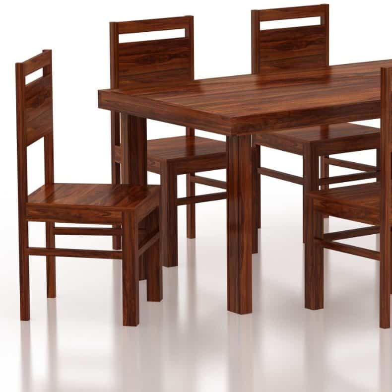 Jaipur Solid Sheesham Wood 6 Seater Dining Table Set - 3 Years Warranty