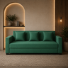 OOTY Three Seater Upholstered Sofa Velvet - 12 Months Warranty - OASIS