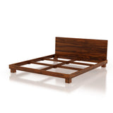 Mark Solid Sheesham Wood Platform Bed - 3 Years Warranty