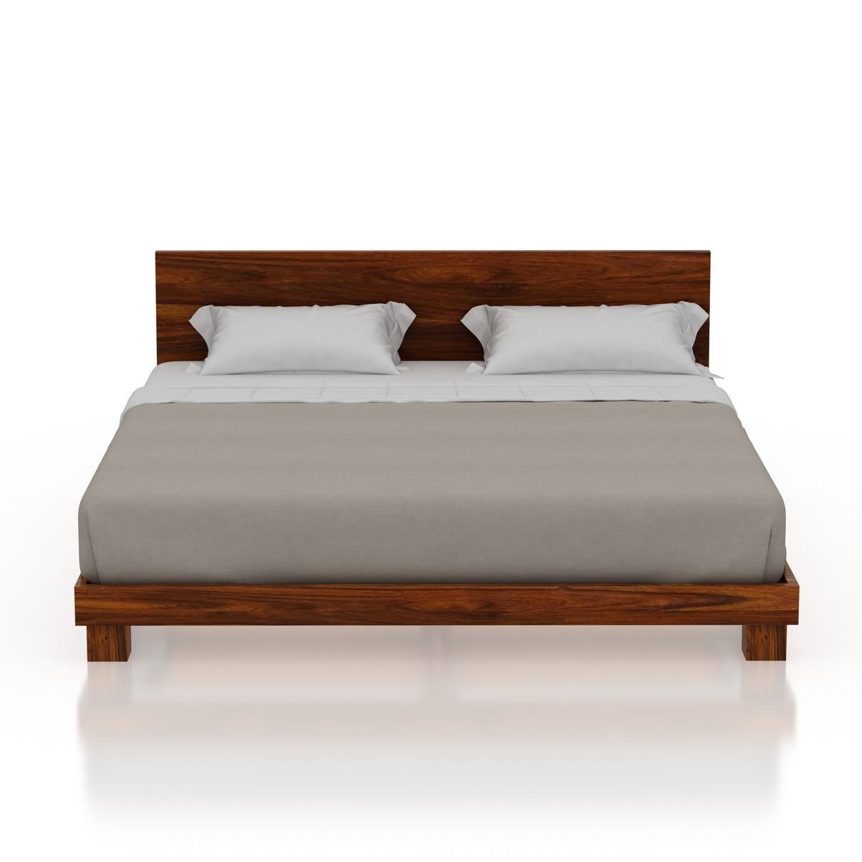 Mark Solid Sheesham Wood Platform Bed - 3 Years Warranty