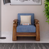 Edin Solid Sheesham Wood Single Seater Sofa With Cane & Brass Detailing - 3 Year Warranty (LUXE EDITION)