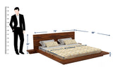 Lurid Solid Sheesham Wood Low Height Platform Bed with bedsides - 3 years Warranty
