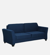 SANTORI Three Seater Upholstered Sofa Velvet - 12 Months Warranty - NAVY BLUE