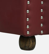 RAJ Three Seater Upholstered Sofa Leatherette - 12 Months Warranty - MAROON