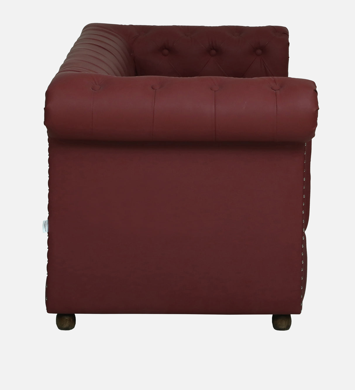 RAJ Three Seater Upholstered Sofa Leatherette - 12 Months Warranty - MAROON