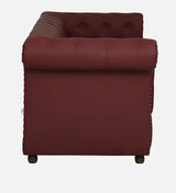 RAJ Three Seater Upholstered Sofa Leatherette - 12 Months Warranty - MAROON