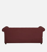 RAJ Three Seater Upholstered Sofa Leatherette - 12 Months Warranty - MAROON
