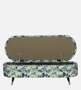 RYKER Upholstered Ottoman Bench With Storage - 12 Months Warranty(Floral)