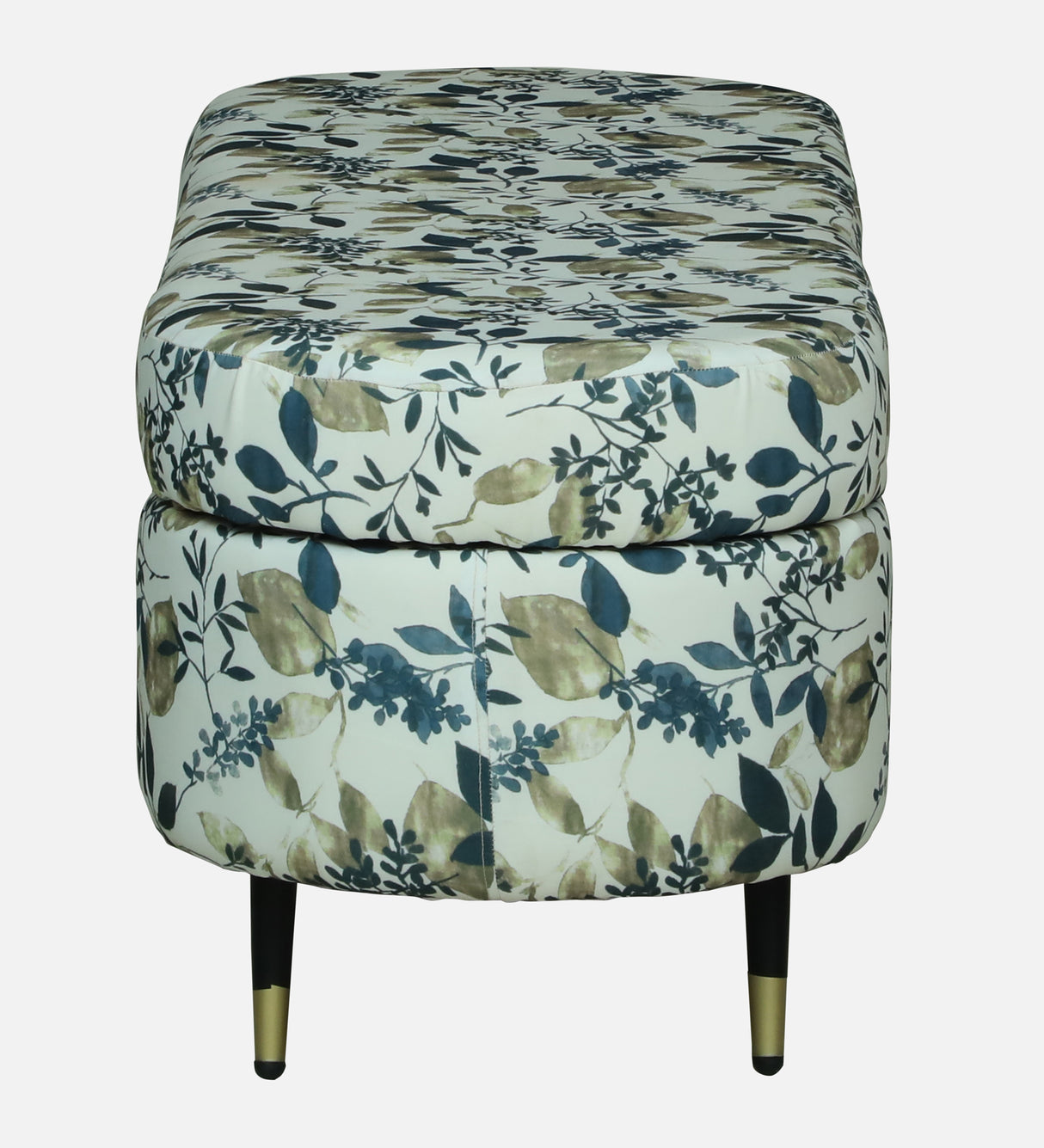RYKER Upholstered Ottoman Bench With Storage - 12 Months Warranty(Floral)