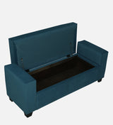 BOLT Upholstered Ottoman Bench With Storage - 12 Months Warranty(Teal Color)