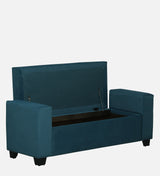 BOLT Upholstered Ottoman Bench With Storage - 12 Months Warranty(Teal Color)