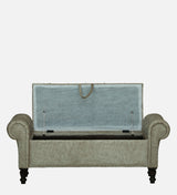 FABRIO Upholstered Ottoman Bench With Storage - 12 Months Warranty(Beige Suede)