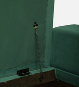 BOLT Upholstered Ottoman Bench With Storage - 12 Months Warranty(Oasis Color)