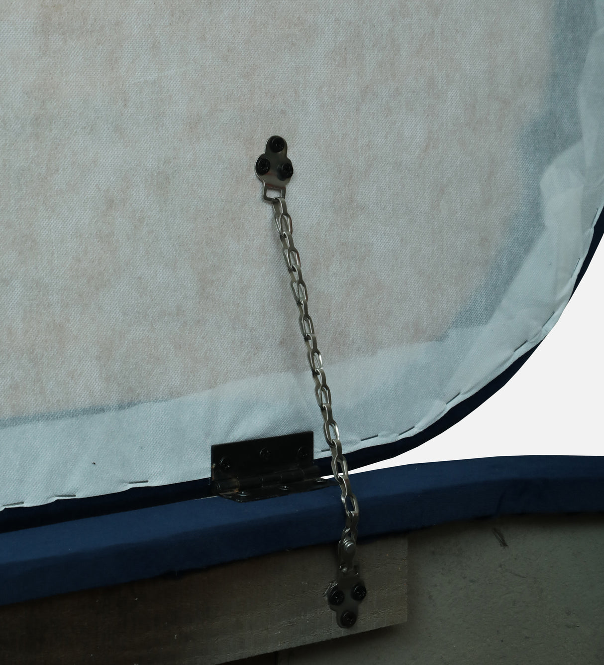 RYKER Upholstered Ottoman Bench With Storage - 12 Months Warranty(Navy Blue)