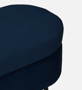 RYKER Upholstered Ottoman Bench With Storage - 12 Months Warranty(Navy Blue)