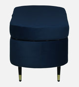 RYKER Upholstered Ottoman Bench With Storage - 12 Months Warranty(Navy Blue)