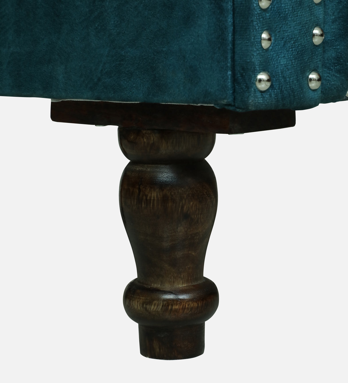 FABRIO Upholstered Ottoman Bench With Storage - 12 Months Warranty(Blue Suede)