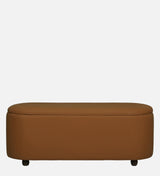 ROMAN Upholstered Ottoman Bench With Storage - 12 Months Warranty(Camel Brown)