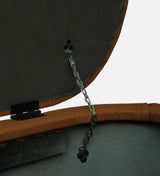 ROMAN Upholstered Ottoman Bench With Storage - 12 Months Warranty(Camel Brown)