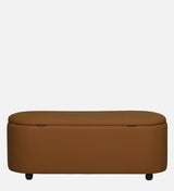 ROMAN Upholstered Ottoman Bench With Storage - 12 Months Warranty(Camel Brown)