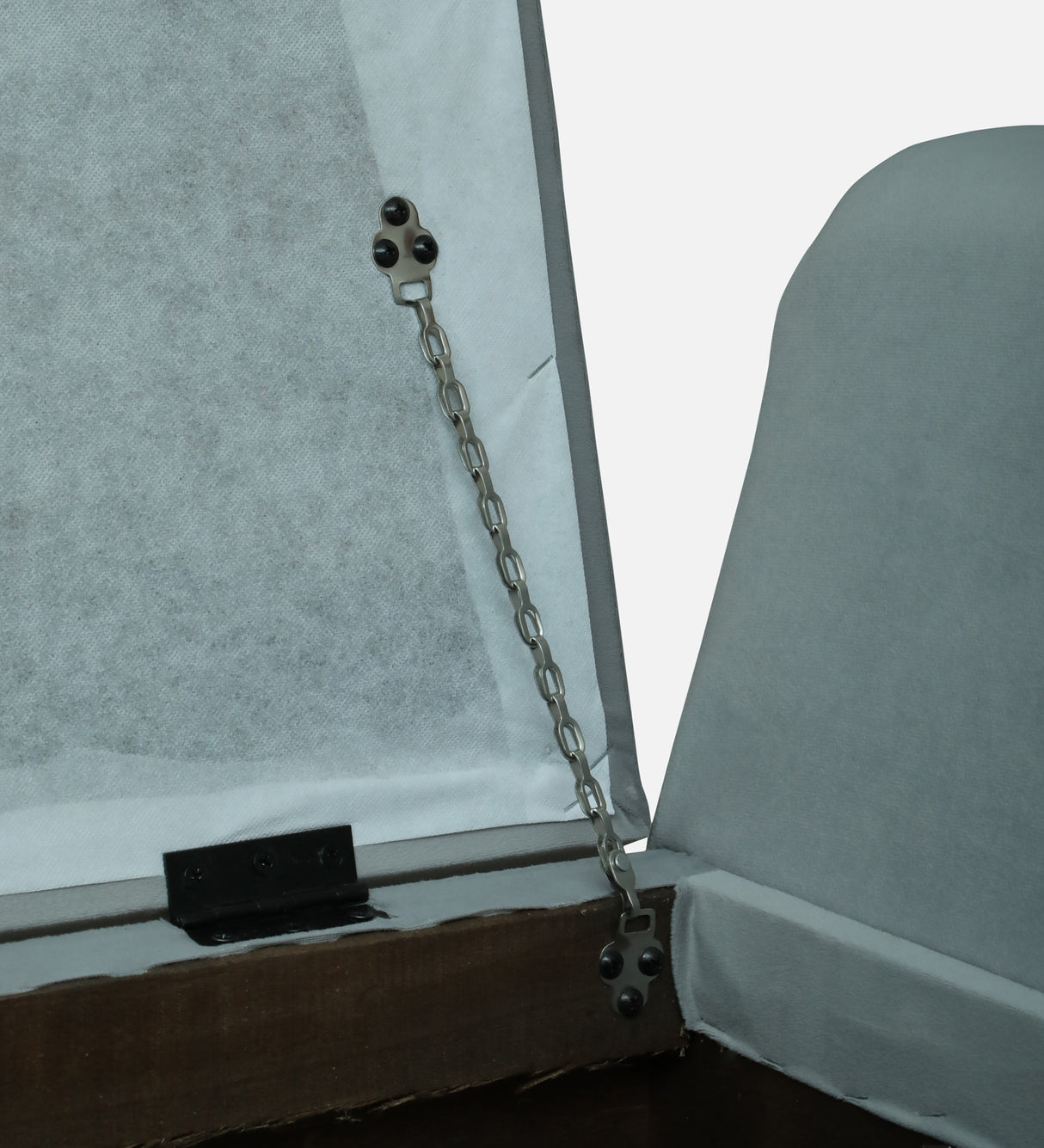 Mayor Upholstered Ottoman Bench With Storage - 12 Months Warranty(Grey)