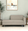 Venus Velvet Fabric LHS Lounger In Cream Color