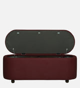 ROMAN Upholstered Ottoman Bench With Storage - 12 Months Warranty(Wine)