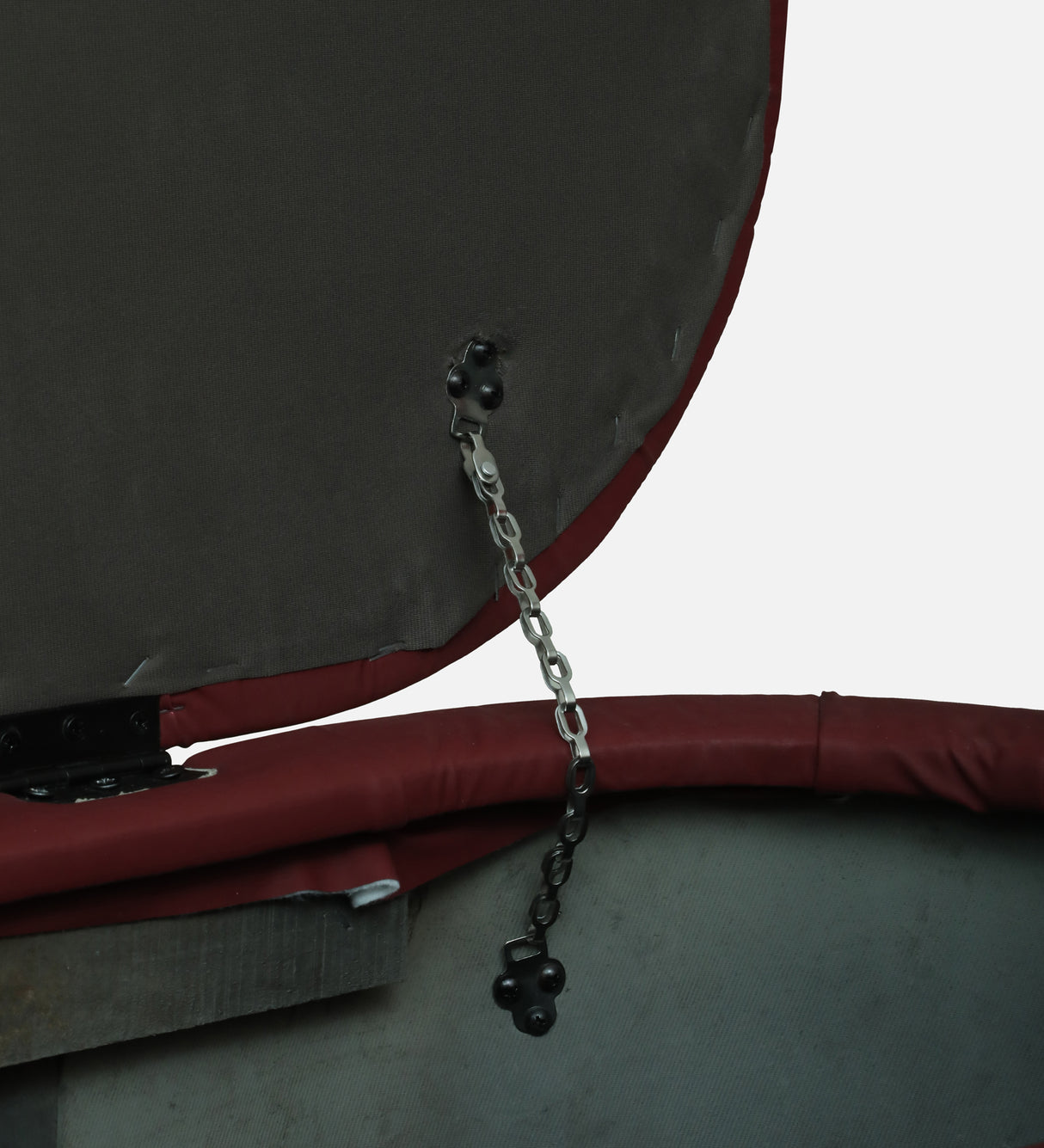 ROMAN Upholstered Ottoman Bench With Storage - 12 Months Warranty(Wine)