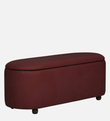 ROMAN Upholstered Ottoman Bench With Storage - 12 Months Warranty(Wine)