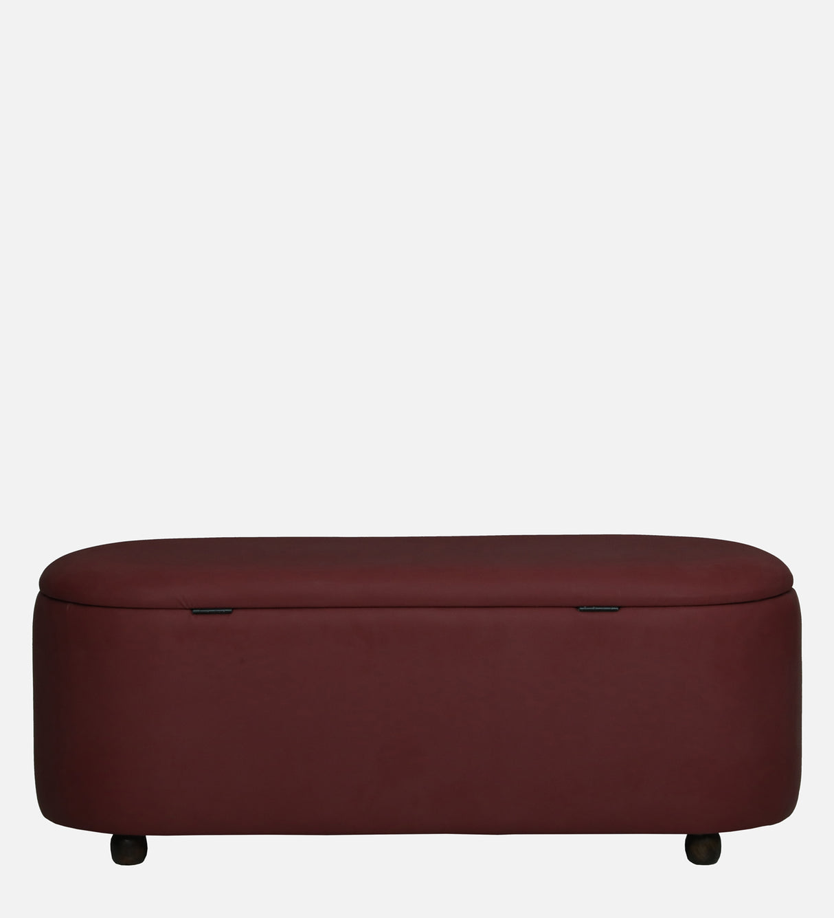 ROMAN Upholstered Ottoman Bench With Storage - 12 Months Warranty(Wine)