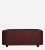 ROMAN Upholstered Ottoman Bench With Storage - 12 Months Warranty(Wine)