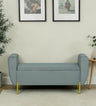 ELLEY Upholstered Ottoman Bench With Storage - 12 Months Warranty(Grey)