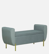 ELLEY Upholstered Ottoman Bench With Storage - 12 Months Warranty(Grey)