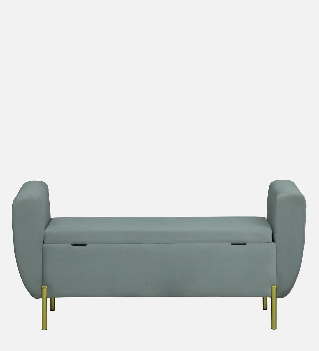 ELLEY Upholstered Ottoman Bench With Storage - 12 Months Warranty(Grey)