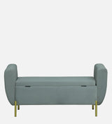 ELLEY Upholstered Ottoman Bench With Storage - 12 Months Warranty(Grey)