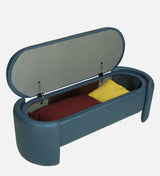 LOUISE Upholstered Ottoman Bench With Storage - 12 Months Warranty(Teal Blue)
