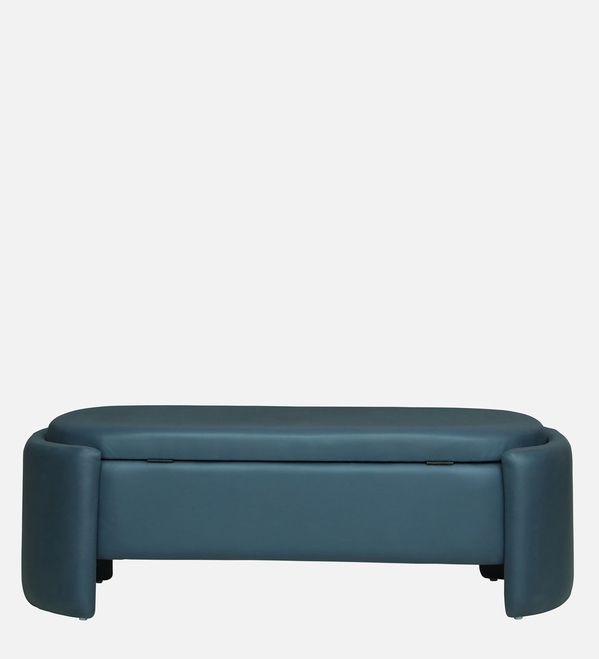 LOUISE Upholstered Ottoman Bench With Storage - 12 Months Warranty(Teal Blue)