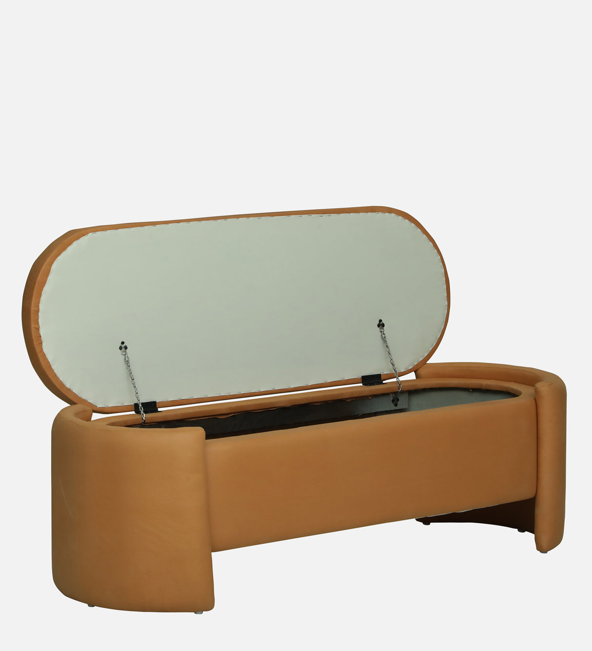 LOUISE Upholstered Ottoman Bench With Storage - 12 Months Warranty(SAFFRON)