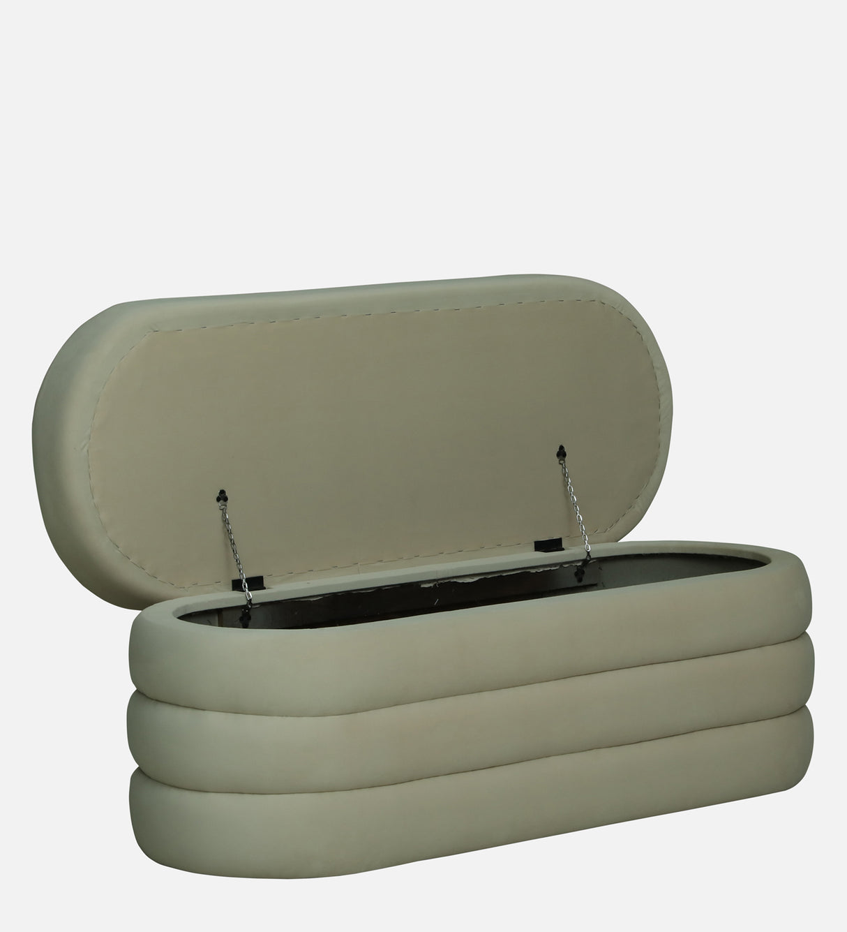 EMPEROR Upholstered Ottoman Bench With Storage - 12 Months Warranty(Cream)