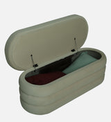 EMPEROR Upholstered Ottoman Bench With Storage - 12 Months Warranty(Cream)