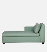Mayor Leatherette Fabric LHS Lounger With Hydraulic Storage In Oasis Color