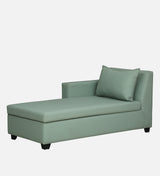 Mayor Leatherette Fabric LHS Lounger With Hydraulic Storage In Oasis Color