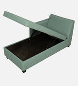 Mayor Leatherette Fabric LHS Lounger With Hydraulic Storage In Oasis Color