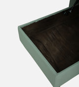 Mayor Leatherette Fabric LHS Lounger With Hydraulic Storage In Oasis Color