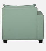 Mayor Leatherette Fabric LHS Lounger With Hydraulic Storage In Oasis Color
