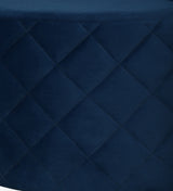Victoria Velvet Fabric LHS Lounger In Navy Blue Color