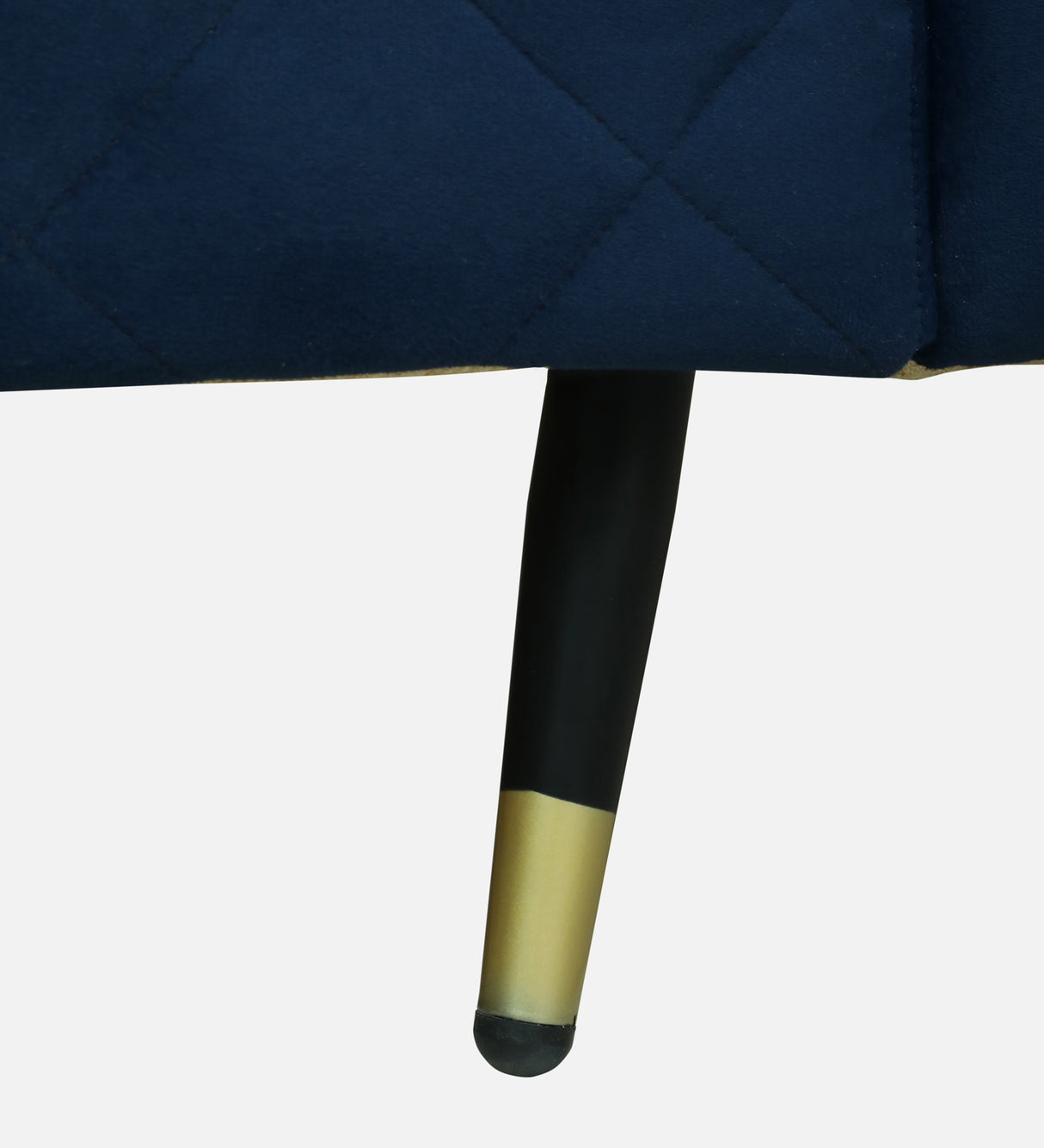 Victoria Velvet Fabric LHS Lounger In Navy Blue Color
