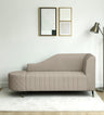 Victoria Velvet Fabric LHS Lounger In Cream Color